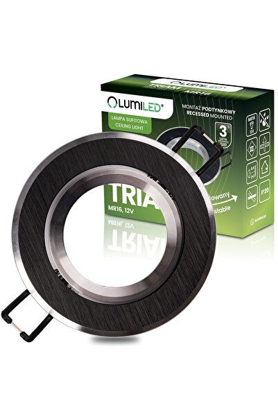 Lumiled Spot de tavan încastrat cu halogen, rotund, orientabil, GU10 MR16, ne...
