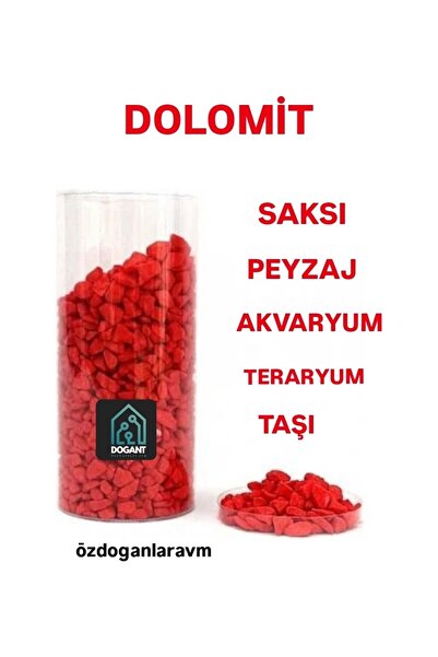 dogant özdoğanlar avm Kırmızı Dolomit Saksı Bahçe Süs Taşı 2 Kg