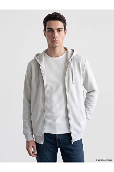 LC Waikiki Hooded Men's Zippered Sweatshirt (W6)