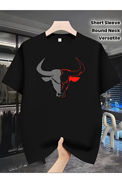 H&GHAMLEGİYİM Tricou imprimat. Top casual cu mâneci scurte pentru vară și pri...