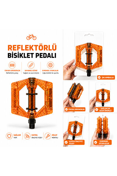 Kasel Mtb Bisiklet Pedal Sağ sol takım ÇİVİLİ IŞIKLI