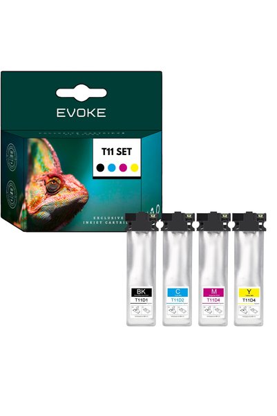 EVOKE cerneală compatibilă pentru Epson T11D1 T11D2 T11D3 T11D4 4x WorkForce ...