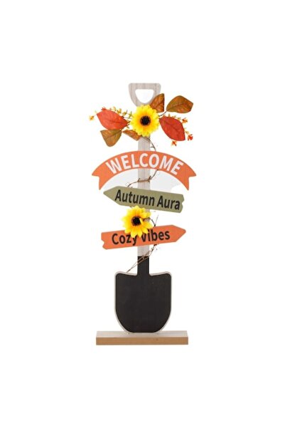 IRO Wooden Decoration Shovel with Autumn Leaves Flowers Messages Indicators 2...
