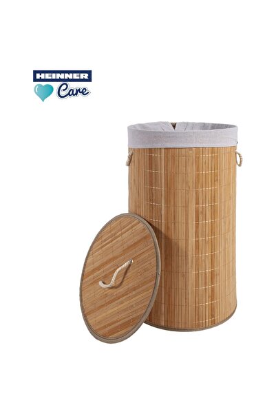 Heinner Care Coș de rufe rotund, din bambus, 60 x 35 cm, 55 L