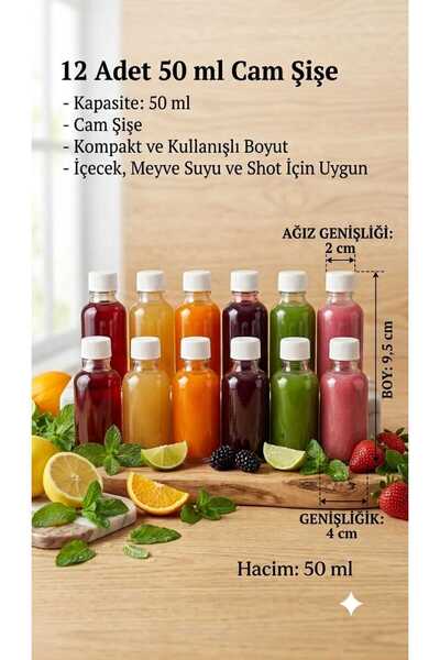 Genel Markalar 50ml şişe siyah veya beyaz kapalı 12 adet çok amaçlı şişe