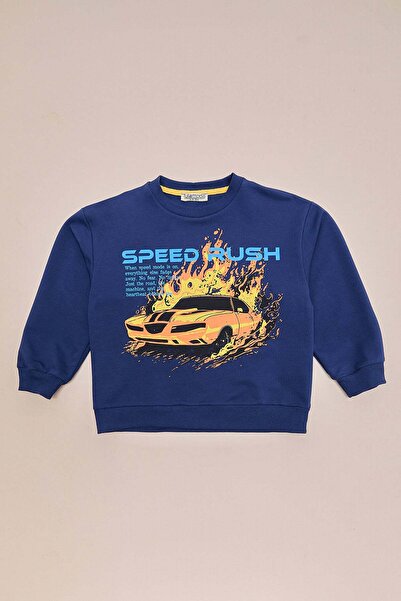 Fulla Moda Car Printed Boy's Sweatshirt