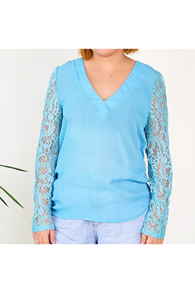 dorbe Women's V-Neck Long Sleeve Blouse
