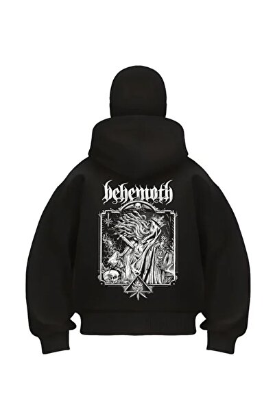 LOTS MODA Oversize Fermuarlı Kar Maskeli Hoodie – Unisex