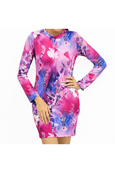 dorbe Women's Floral Bodycon Long sleeve Dress