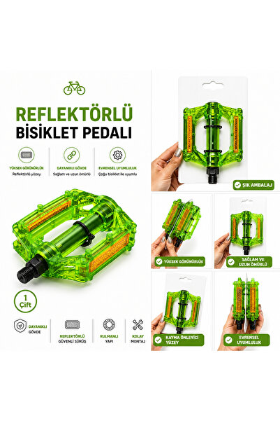 Kasel Mtb Bisiklet Pedal Sağ sol takım ÇİVİLİ IŞIKLI