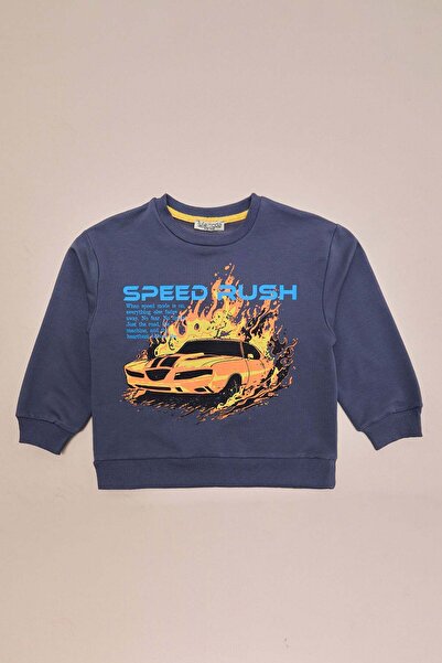 Fulla Moda Car Printed Boy's Sweatshirt