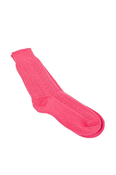 Zeynep Büyükbay Seamless Long Wool Socks Fuchsia