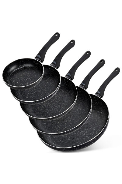 Vilde Set de tigăi de granit BLACK LINE 16 / 20 / 24 / 28 / 32 cm 5 bucăți