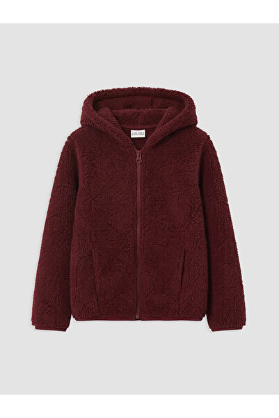 LC Waikiki Girl's plush zip-up sweatshirt
