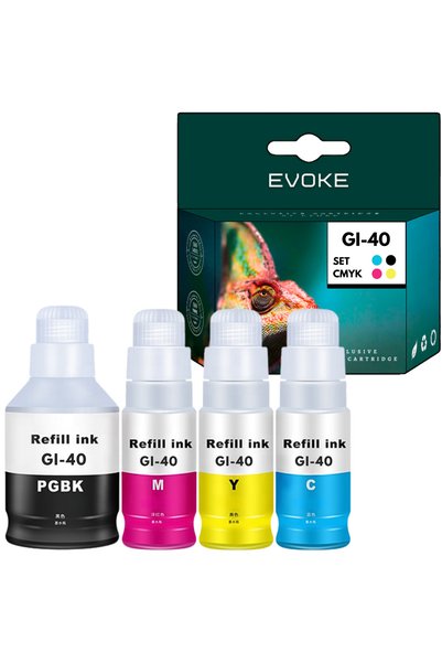 EVOKE cerneală compatibilă pentru Canon GI-40 4x PIXMA G5040 G6040 G7040