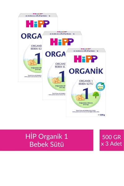 Hipp 1 Organik Bebek Sütü 500 gr x 3 Adet