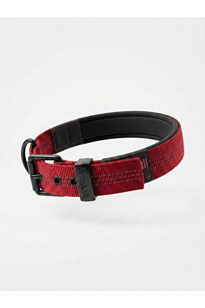 Tasma Market Reflective Dog Collar - Soft Textured Adjustable Collar (Red)