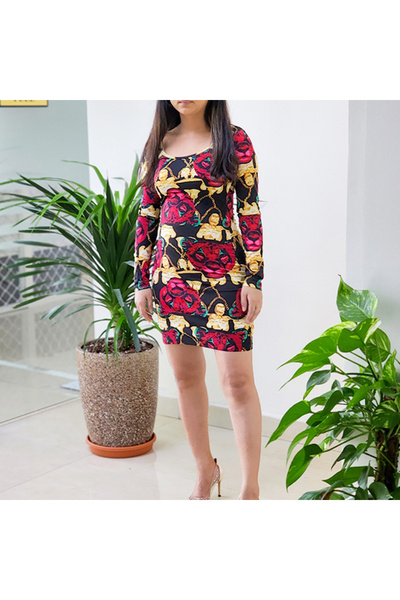 dorbe Women's Floral Long sleeve Dress