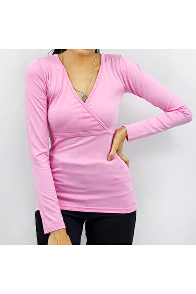 dorbe Women's Pink V-Neck T-Shirt