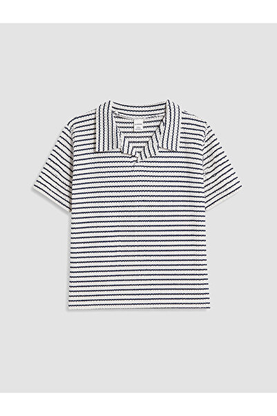 LC Waikiki Two Mt Shop Quality Striped Polo Collar Boys' T-Shirt