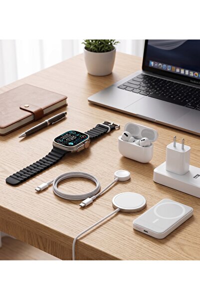 HMO Store Ultra Pro Akıllı Saat ve Kulaklık Seti (MagSafe Powerbank + Kablosu...