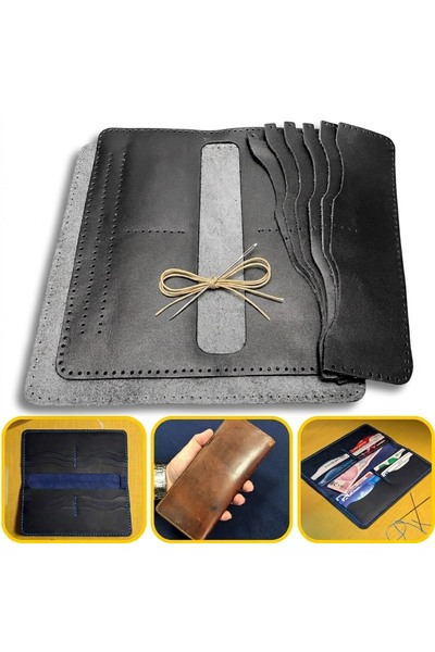 ipekbazaar DIY Üsküdar Leather Wallet Making Set, DIY Handmade Men's Wallet C...