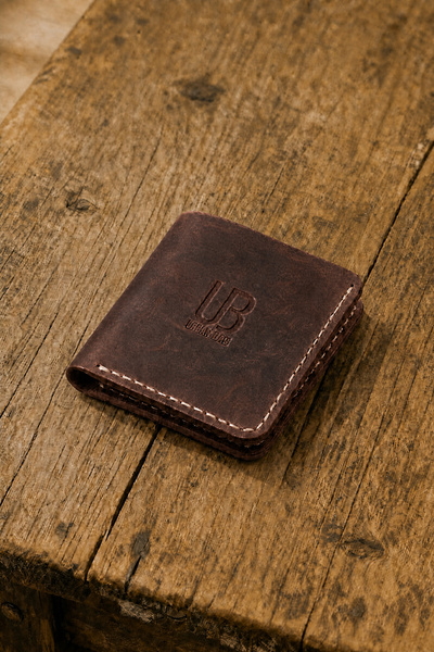 Urban Bag Handmade Wallet made of Genuine Leather Fit – Dark Brown