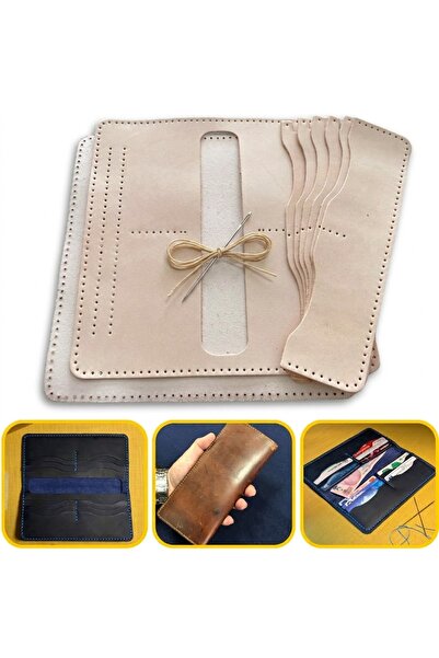 ipekbazaar DIY Üsküdar Leather Wallet Making Set, DIY Handmade Men's Wallet C...