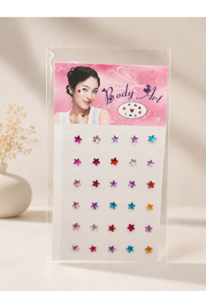 Kokoş Vücut Ve Yüz Taşı/ yıldız Figürlü Sticker