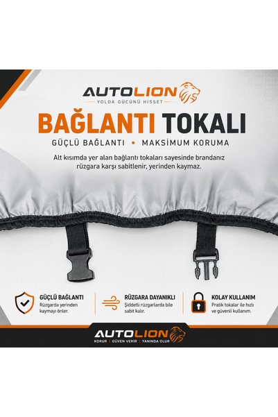 AUTOLION Qj Srt 800 Rx Compatible (Gray-Blue Motorcycle Cover, Waterproof Uv Motor Cover with Connection Clips and Carrying Bag.