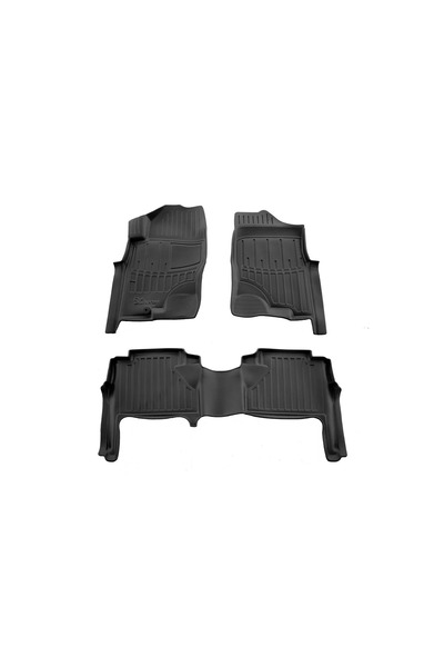 Race Axion Nissan Navara D40 05>10 Λαστιχένια Πατάκια Δαπέδου με Κλιπς, 3 τεμ...
