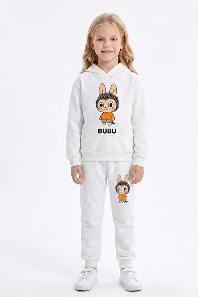 LittlePoffy Children Oversized Printed Bottom Top Baby Kids Tracksuit Set