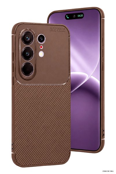 New Face Zngzrmll Tecno Camon 50 Pro 5g Auto Focus Carbon Cover (164447) - Brown
