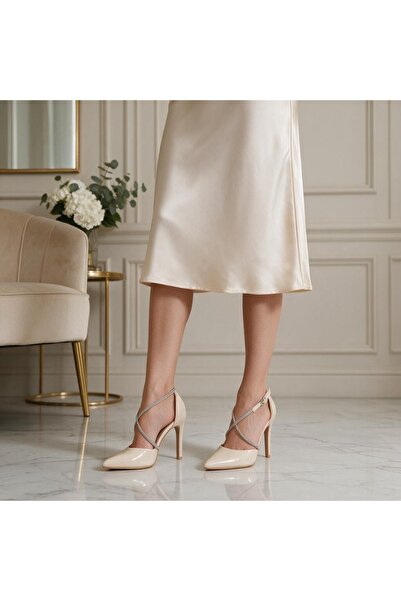 OEM Pantofi eleganți cu toc stiletto pentru damă, versatili, din piele ecolog...