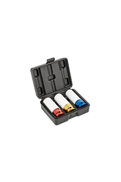 HOEGERT Set de 3 chei tubulare de impact pentru jante de aluminiu, 1/2 ", Hog...