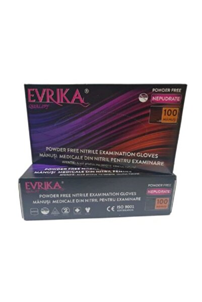 EVRIKA QUALITY Manusi de Examinare din Nitril, Nepudrate, Albastre, EVRIKA, Marimea S, Cutie 100 bucati