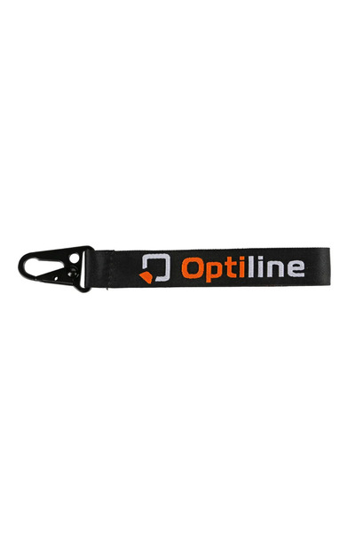 Lampa Μπρελόκ με καραμπίνερ και λογότυπο OPTILINE σε ΜΑΥΡΟ χρώμα 1 τεμάχιο.