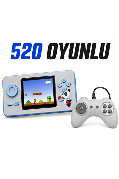 BRAVİON 520 Oyunlu Retro El Konsolu 2 Kişilik Oyun Desteği TV Bağlantısı Taşı...