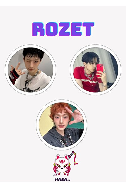 Hara Company P1Harmony KPOP Grubu Jiung Rozet Seti / Çanta Süsü