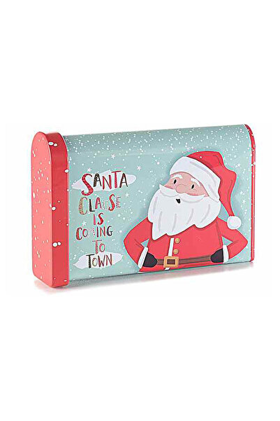 Decorer Multicolor Metal Box Santa Claus III 10.5x3x7 cm