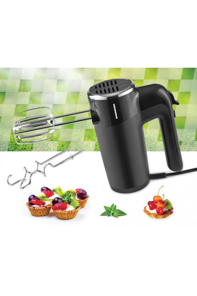 Heinner Hand mixer HM-300BK, 300W, 6 speeds + turbo, 2 sets of stainless stee...