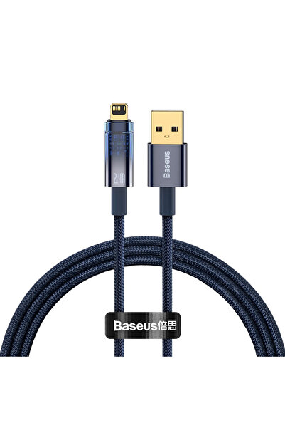 Baseus Cablu Explorer Series USB - Cablu Lightning 2,4A 1 m albastru (CATS000...