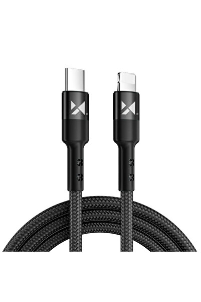 WOZINSKY Cablu USB tip C - Lightning Power Delivery 18W 2m negru (WUC-PD-CL2B)