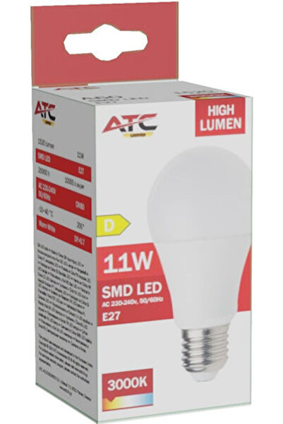 ATC Λάμπα LED 11W 110mm Για ντουί E27 και σχήμα A60 Θερμό Λευκό 1520lm Κωδικό...