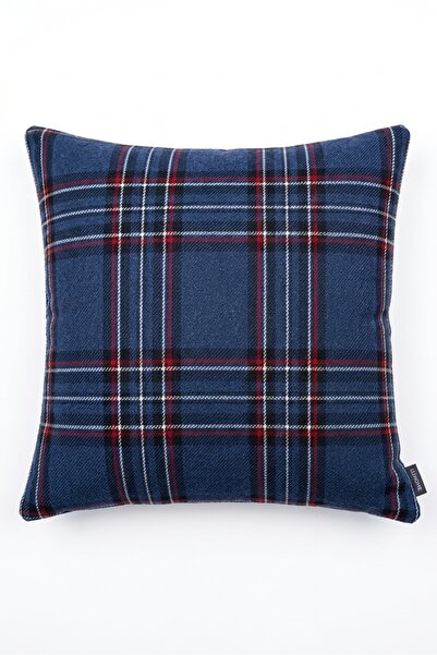 İz Home Plaid Throw Pillow Cover |   Cotton Fabric |   With Hidden Zipper |  ...