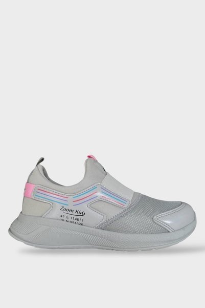 Jagulep Children's Elastic Sneakers Gray-Pink
