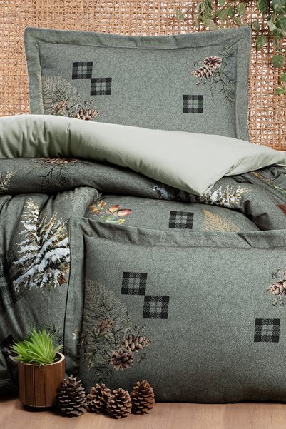 First Choice Alfon 100% Cotton Superior Flannel Double Duvet Cover Set