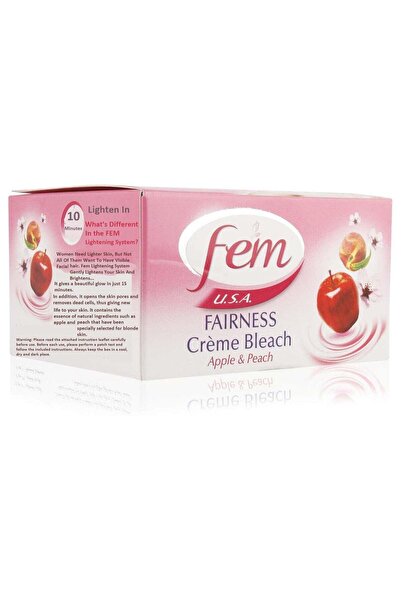 Fem Fairness Bleach Cream With Apple And Peach 100 Gm