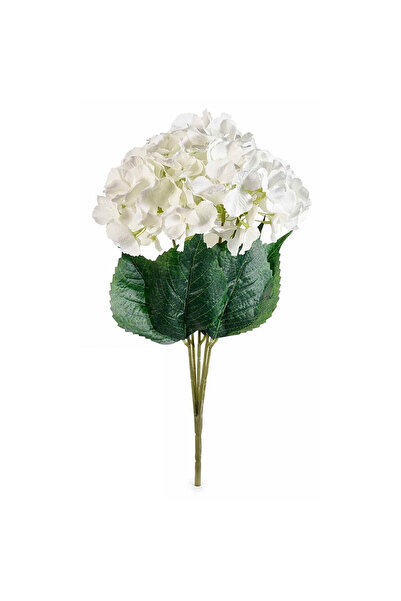 Decorer Buchet artificial de hortensii albe și verzi 47 cm