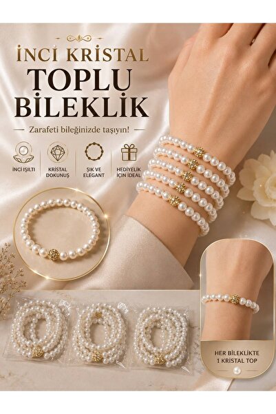 İlkbenaldim سوار من 10 قطع من الكريستال ذو مظهر لؤلؤي